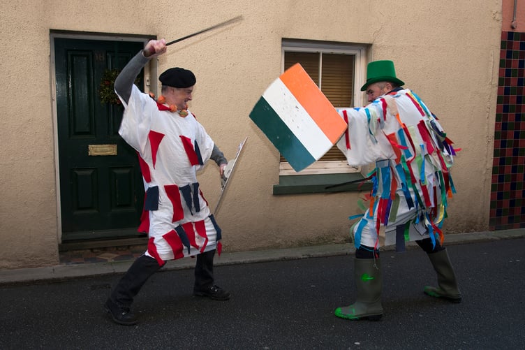 An Irish-themed White Boy with his shield