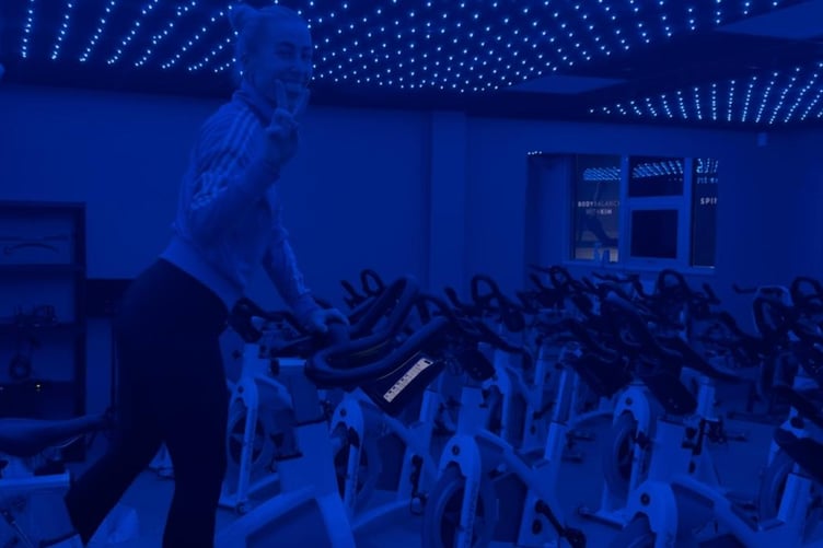 Kim Bezance in her new spin studio