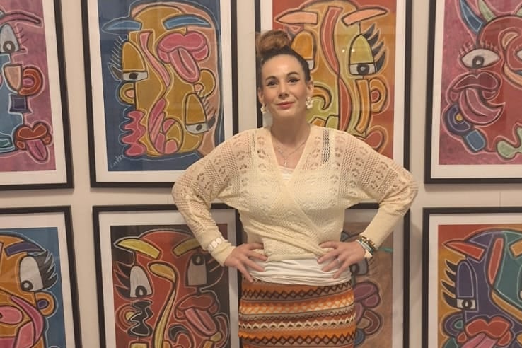 Kim Cowell at her first gallery