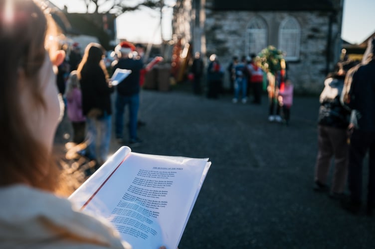 Singing also took place