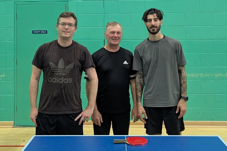 The Division Two title-winning Arbory C side of (left to right) David Bufton, Kevin Drewry and Pedro Cardoso (Photo: Ken Mitchell)