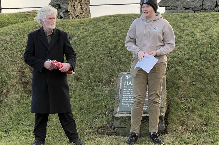 Mec Vannin chairman Mark Kermode and Manx speaker Mathilda Watson