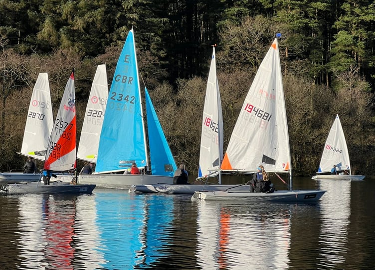 The fleet in action during Manx Sailing and Cruising Club’s annual Frostbite Regatta on Boxing Day