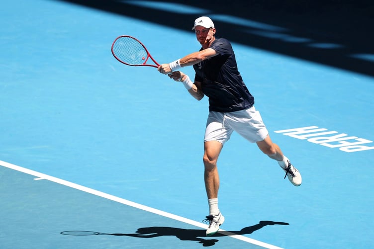 Billy Harris in action for Great Britain at the United Cup in Australia (Photo: LTA.com)