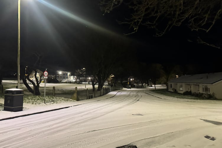 Snowy conditions in Willaston 