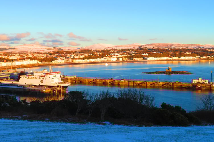 Gosia Koguc-Batista snapped this shot of the snowy scene in Douglas on Monday