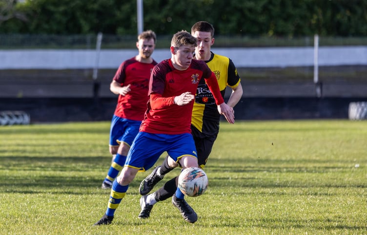 Ethan Leivers helped Onchan get past St George's in the preliminary round of the ECAP FA Cup last weekend to set up a clash with DHSOB (Photo: Gary Weightman)