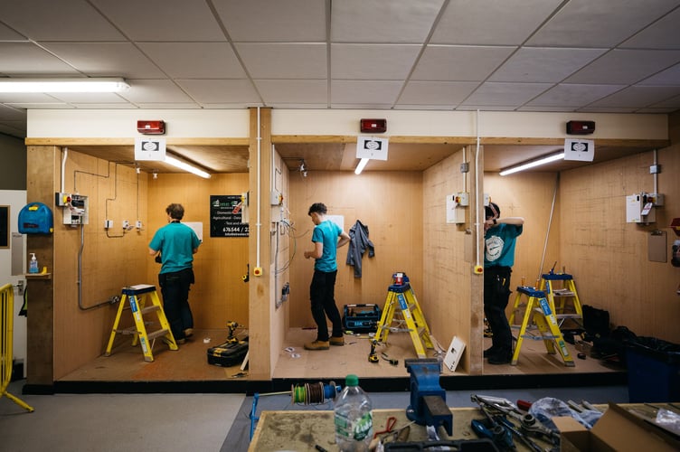 Students taking part in a previous UCM skills test