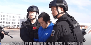 Dramatic video shows alleged scam kingpin being extradited