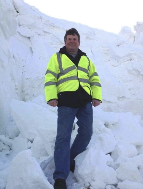 David Cretney, then Minister for the Department of Infrastructure, in the aftermath of the snowfall in 2013