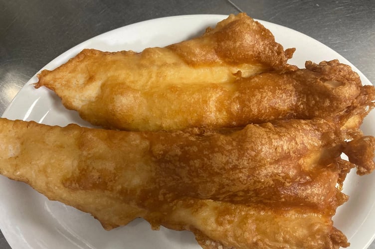 One small, one large cod from New Cod on the Block in Onchan