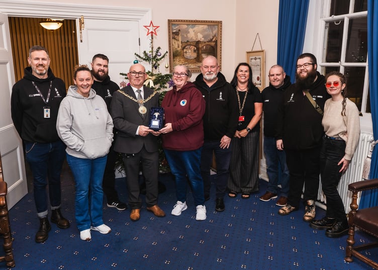 The Douglas Mayor with representatives from Ed Space