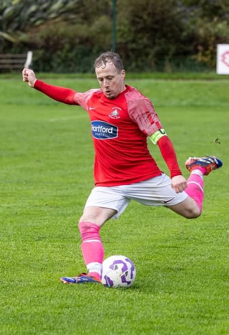 Castletown skipper Alex Crawley has now scored 350 goals for the club's first team in 410 games