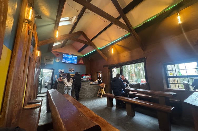 Inside the Coffee Cottage in South Barrule 