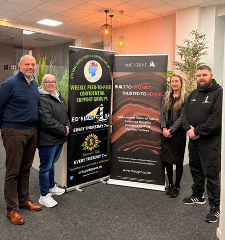 Photo caption: (Left to right) Ed Walter (Managing director of MAC Financial), Shirley Cain (Ed Space), Ann Zachorecki (Group broking manager MAC Insurance Brokers) and Dan Dooley (Ed Space)
