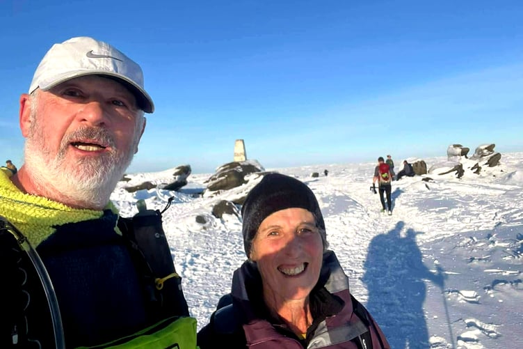 Jane Rose and Geoff Quayle tackled the Spine Sprint South race, completing the 47 miles from Edale to Hebden Bridge in 16 hours 23 minutes