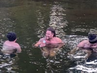 Man takes on icy challenge to raise awareness for mental health