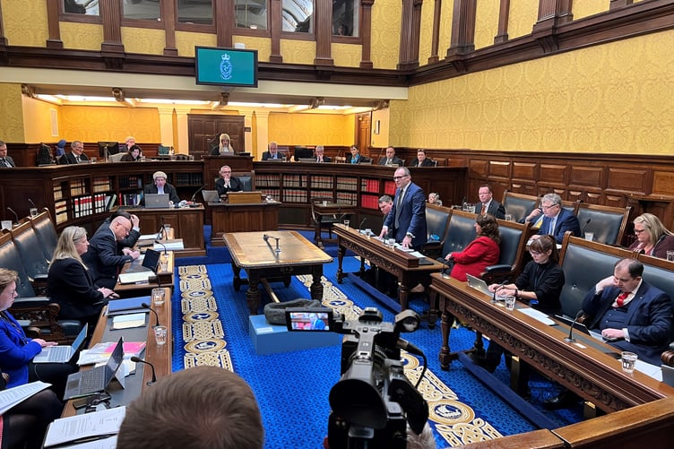 Chief Minister Alfred Cannan gives his urgent statement in Tynwald