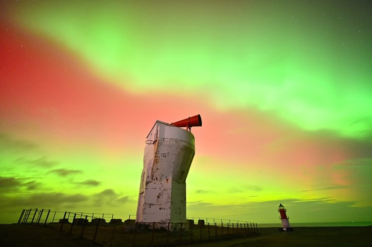 A stunning shot of the Northern Lights taken at the Point of Ayre on Monday evening (Photo: Nigel Fairclough)