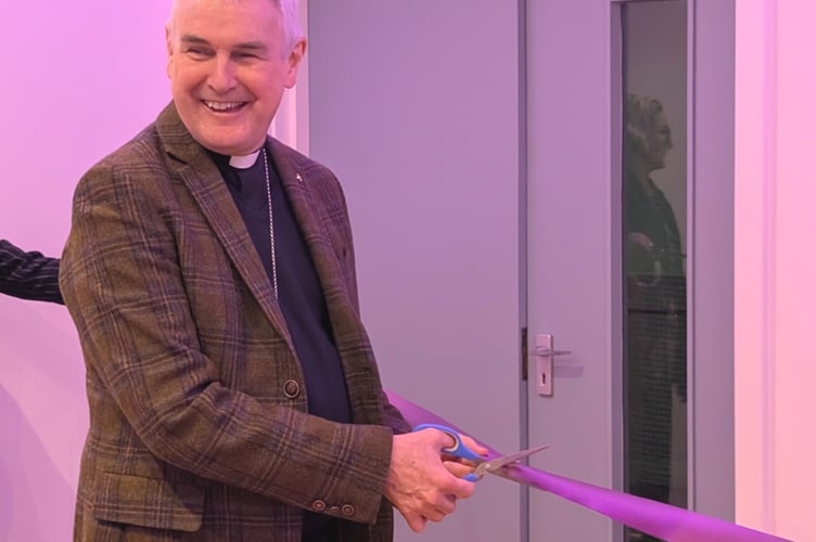 Rev Richard Andrew, President of the Methodist Conference, cuts the ribbon on the PromSpace hub