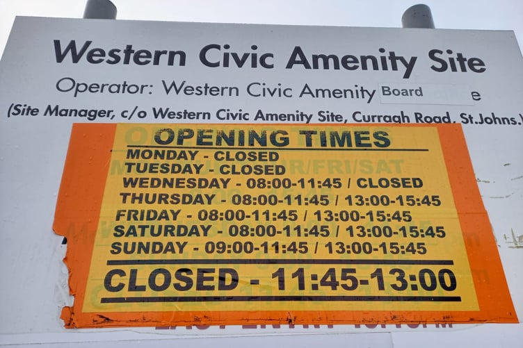 The Western Civic Amenity Site is based in St John's