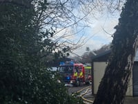 Watch as crews tackle fire in industrial estate with incident ongoing 