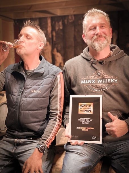 Scott Young and Magnus Grinneback celebrating their award