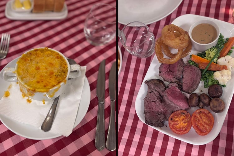 Perhaps best known for its French onion soup (left), La Table in the Regency Hotel is a nice spot for a date