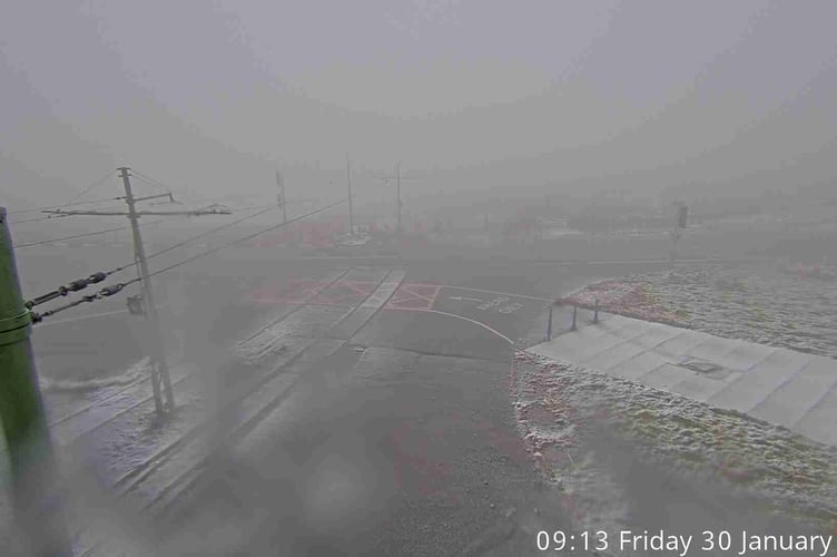 The scene at the Bungalow this morning 