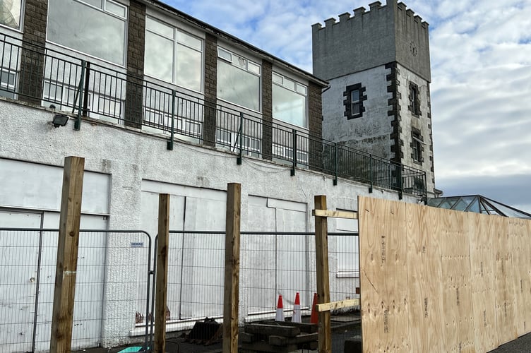 The old hotel has been cordoned off