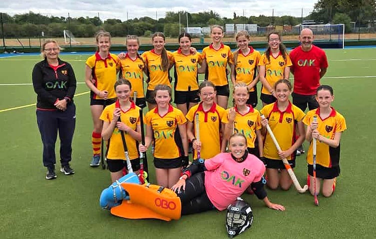 The Isle of Man under-14s girls side that defeated Leek in the England Hockey Championships on Sunday