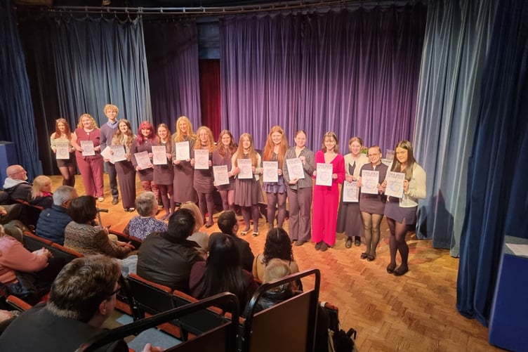 The senior class at this year's Young Singer of Mann competition at the Erin Arts Centre (All photos: Pip Rolfe)