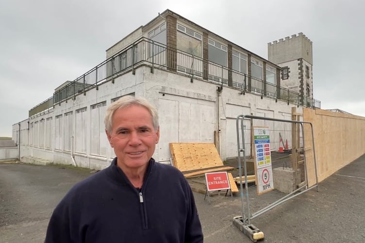 Philip Vermeulen outside the former Castletown Golf Links Hotel