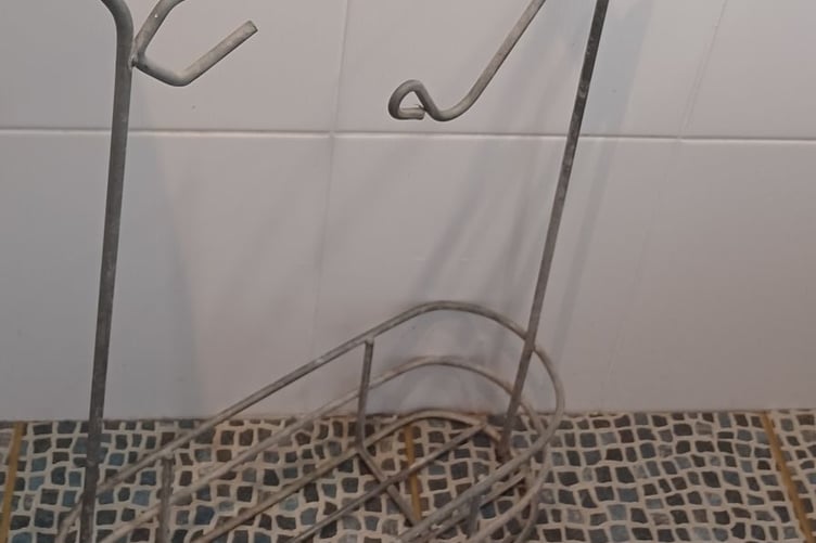 One of the baskets that were used by customers at the Aquadrome