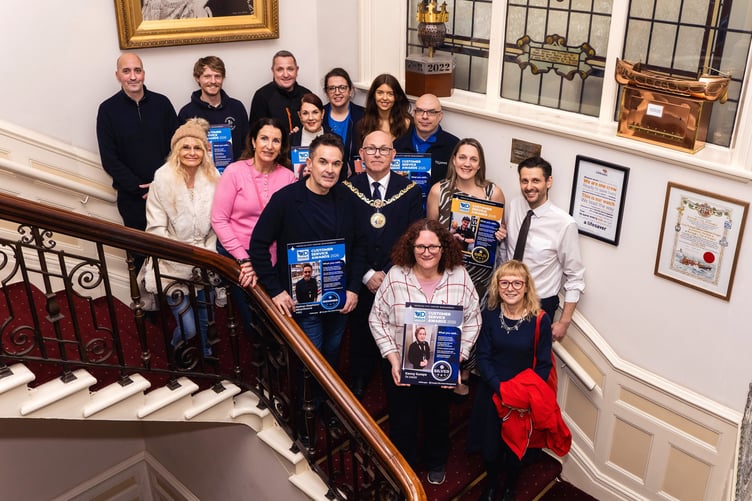 Finalists pictured with friends and family