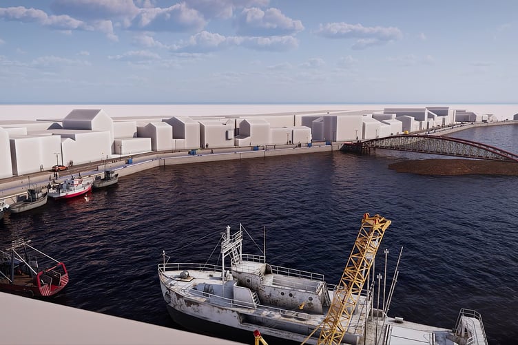 A planning application has been submitted for the new flood defences at Ramsey harbour