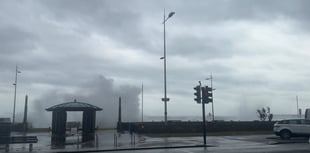 Huge waves crash over Douglas Promenade amid amber weather alert 