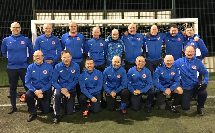 Members of Isle of Man Walking Football Association's over-50s and over-60s teams