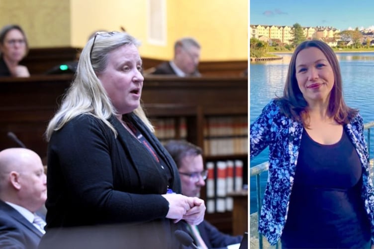 Rushen MHK Michelle Haywood (left) and Isle of Man Green Party leader Lamara Craine (right) say online abuse aimed at Island politicians, particularly women, is discouraging people from entering public life