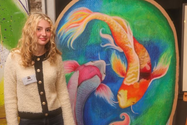 Polina Popandopulo winner of the under 16’s public vote category sponsored by Standard Bank with her entry Two Kio