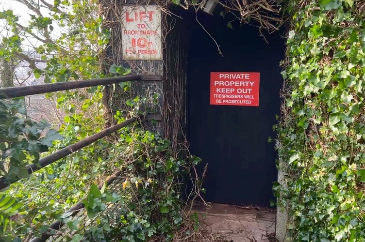 The top station is padlocked to keep out intruders