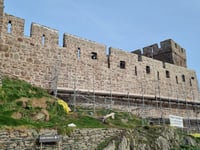 Works on castle's historic curtain wall now complete