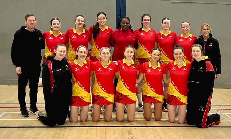 The Manx Rams squad that was victorious in last weekend's Quad Nations Netball Series in London