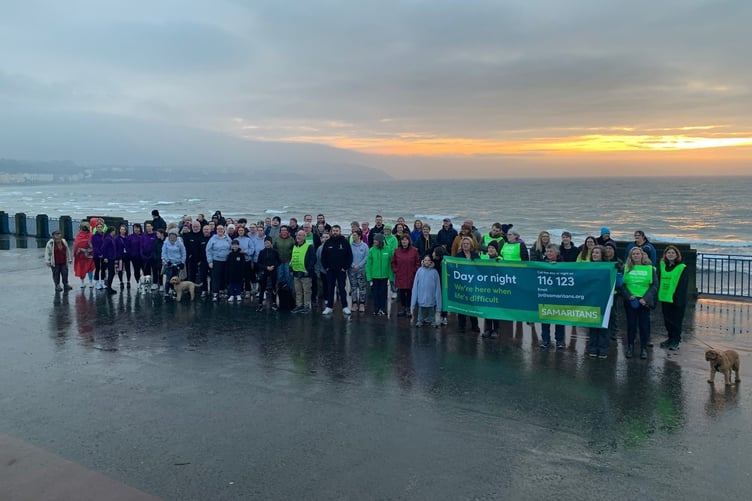 Participants in the first Dawn Walk last year