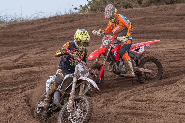 Harry Beattie and Jacob Wilson have started the new season the way they ended the last with some close contests in the 125cc youth class (Hagar Photography)
