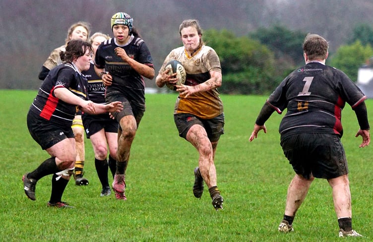 Action from Vagabonds women's recent game against Crewe and Nantwich (Photo: John Liver/Mumbles Pics)