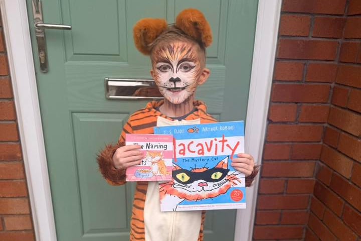 Theo Quayle, 7, as one of T.S Eliots Jellicle Cats