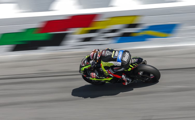 Peter Hickman during qualifying at the Daytona 200 in Florida over the weekend (Photo: Triumph Racing/PHR Performance)