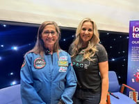 Students speak to astronaut Nicole Stott at Love Tech event