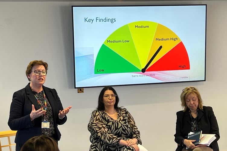 New National Risk Assessment - Justice Minister Jane Poole-Wilson, head of the AML policy office Jilly Christian and financial crime risk assessment specialist Karen Ramsay